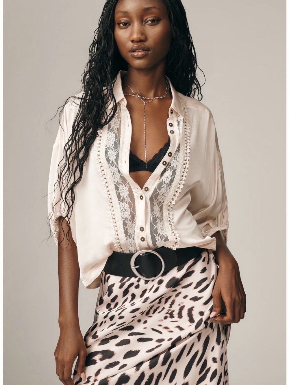 Anthropology  The Quincy Lace Blouse size XL